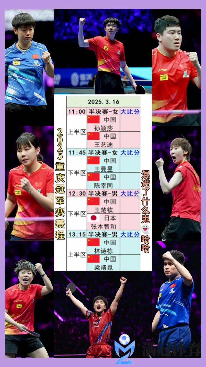 WTT总决赛第3日国乒5胜2负 女单4强占3男单有2人