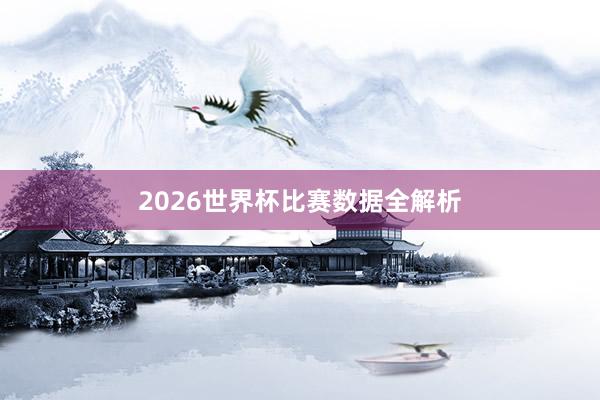 2026世界杯比赛数据全解析